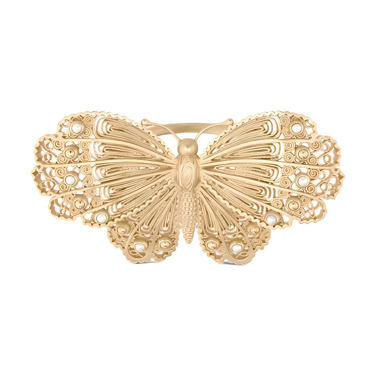DIOR Resin Metal Rings Women's Gold