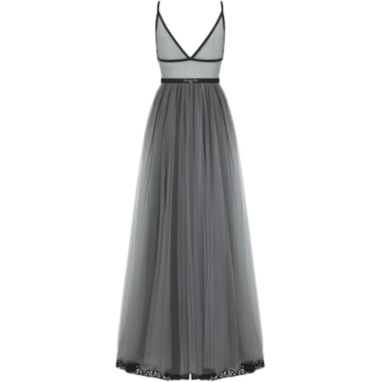 DIOR Slip Dresses Women's Gray
