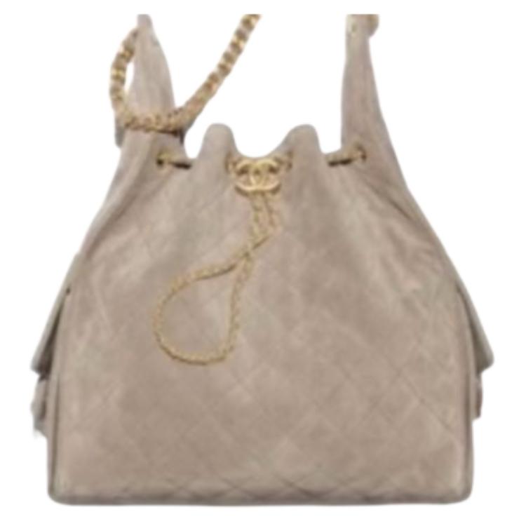 CHANEL Leather Shoulder Bag Women's Brown