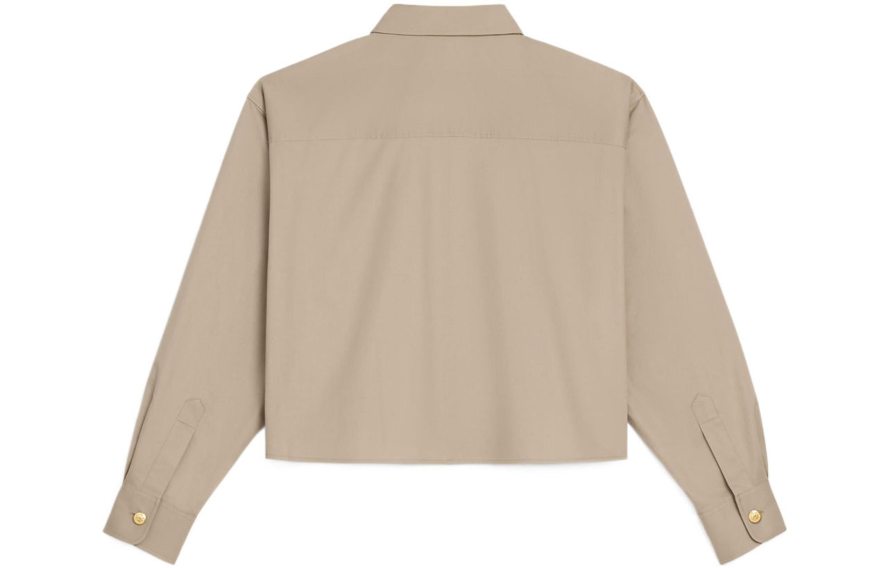 CELINE Crop Tops Women's Beige Brown