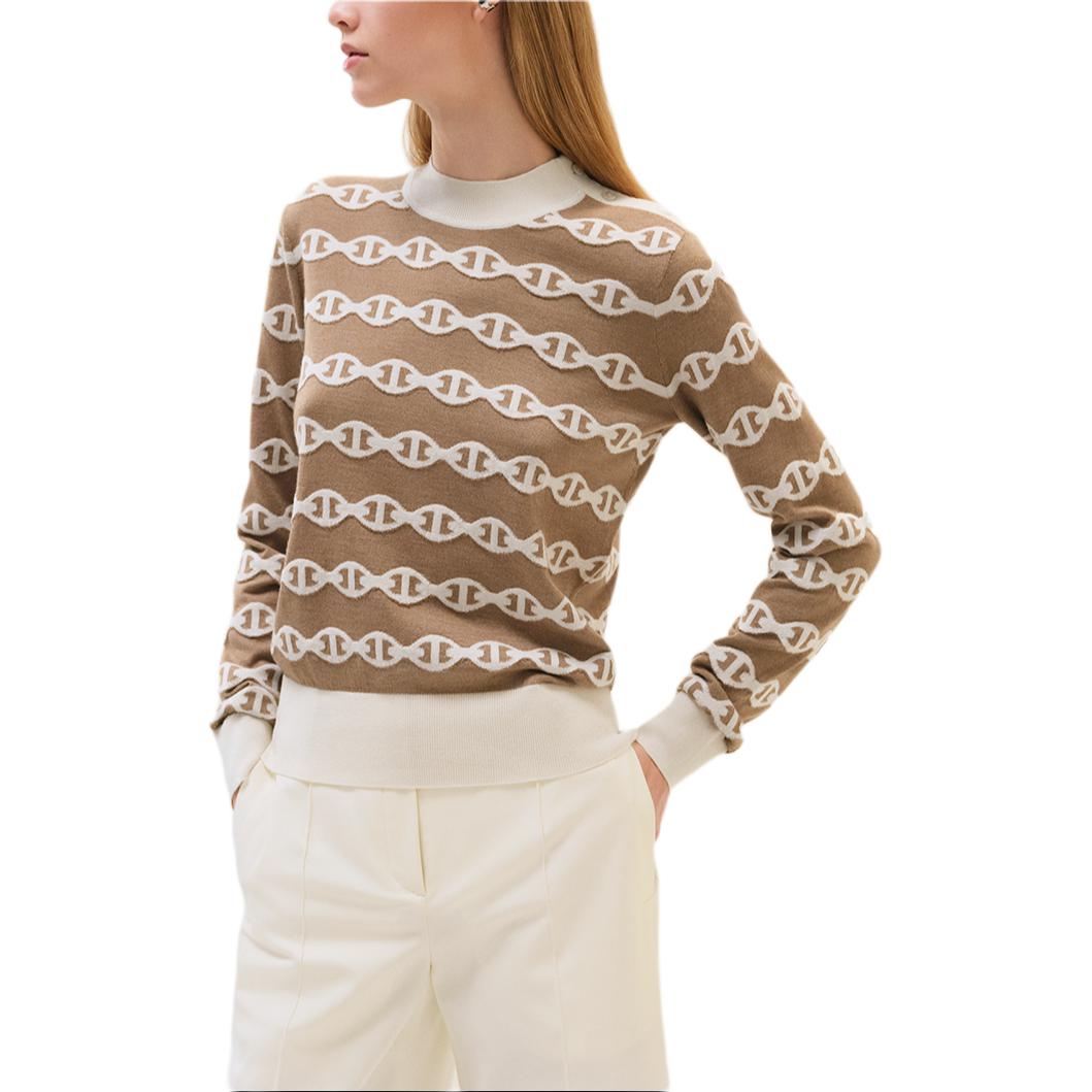 HERMES Knitwear Women's Chestnut Brown