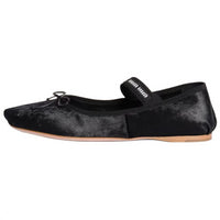 MIU MIU Flat Mary Jane Shoes Women's Black