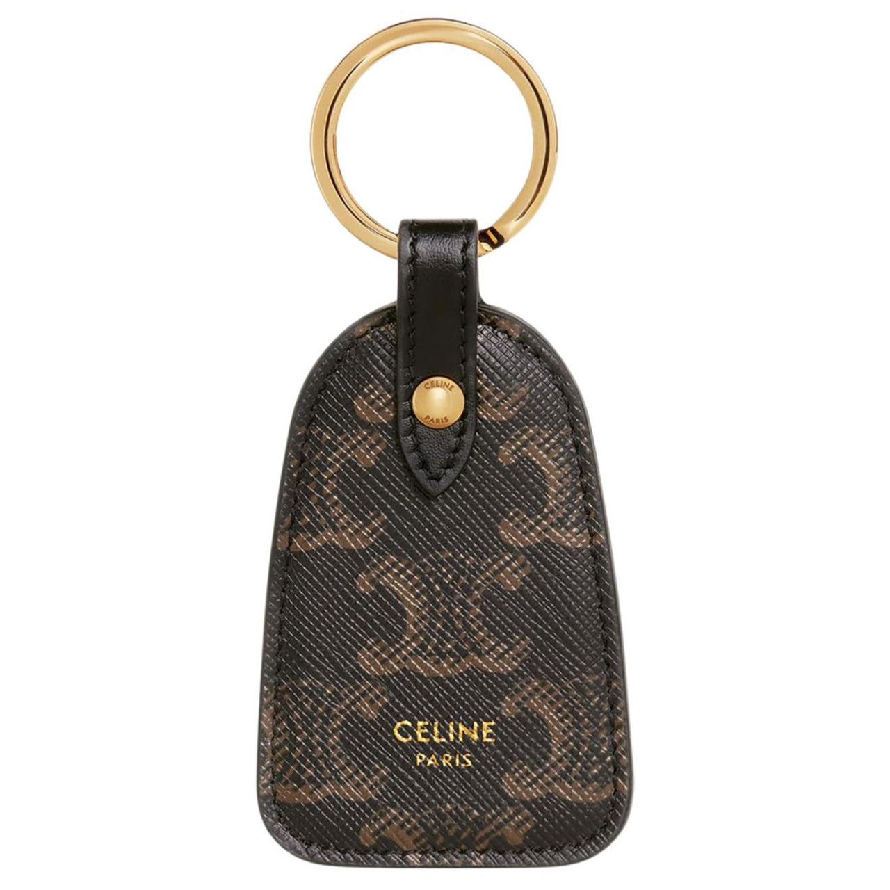 CELINE Calfskin Keychains Women's Brown