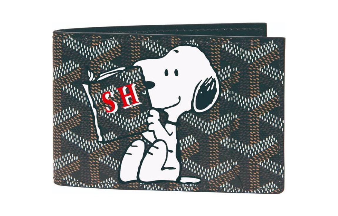 GOYARD SAINT-FLORENTIN Canvas With Calfskin Dog's Teeth Wallet Unisex Green