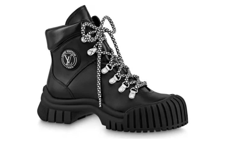حذاء بوت مسطح Lv Ruby Ranger من LOUIS VUITTON للنساء باللون الأسود