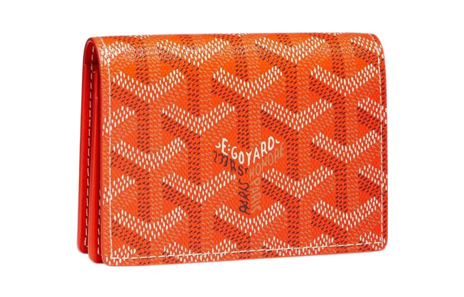 GOYARD MALESHERBES Canvas With Leather Card Holder Unisex Orange