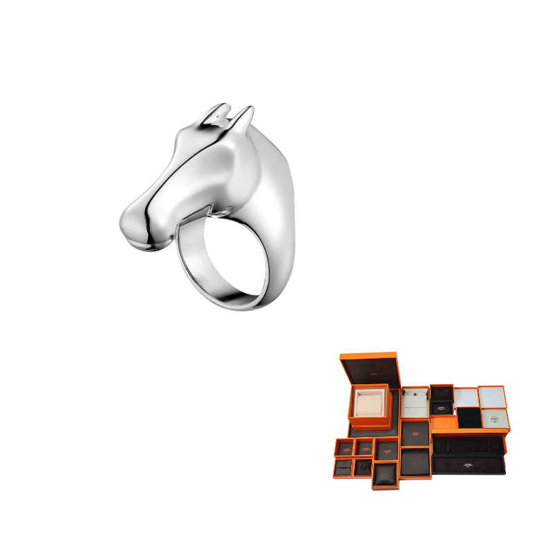 HERMES 925 Sterling Silver Rings Women's Silver