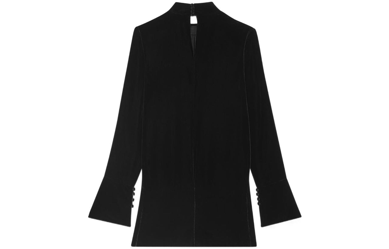 SAINT LAURENT Long Sleeved Dresses Women's Black