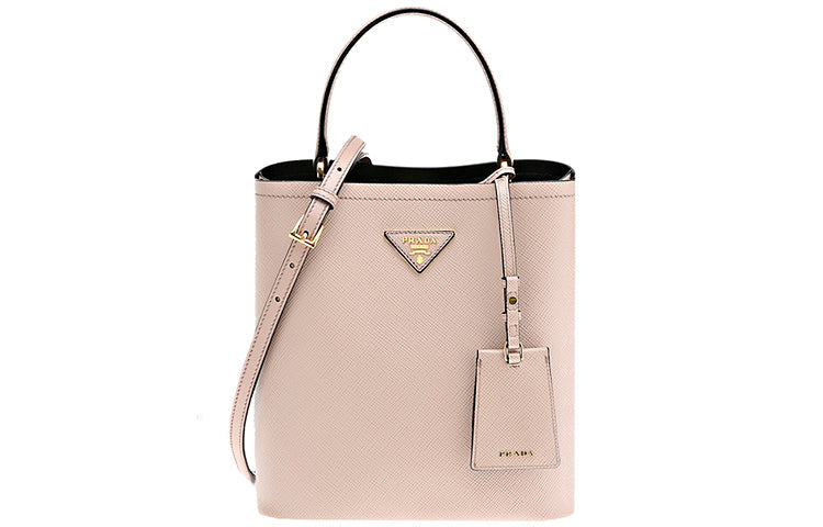 PRADA Cow Leather Handbag Shoulder Bag Crossbody Bag Medium Size Women's Apricot