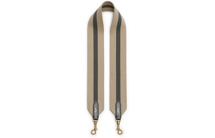 CELINE Fabric And Cow Leather Bag Strap Women's Natural Color/Gray