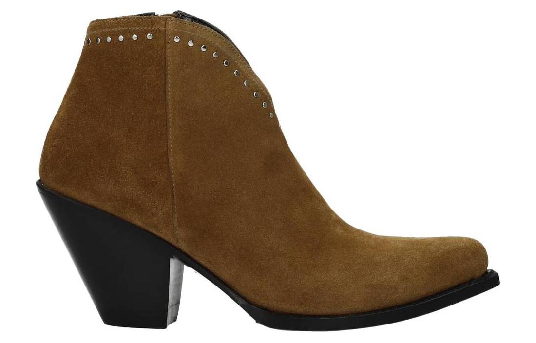CELINE Ankle Boots 8cm Women's Brown