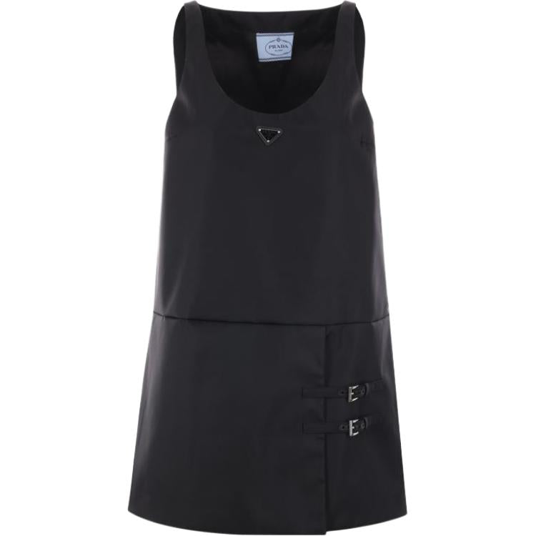 PRADA Enamel Triangle Sleeveless Mini Dress