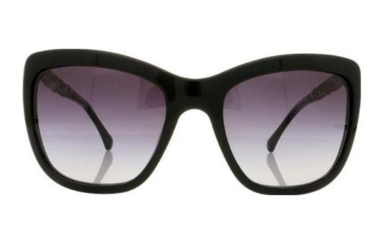 CHANEL - Irregular Shape Sunglasses Women's Black