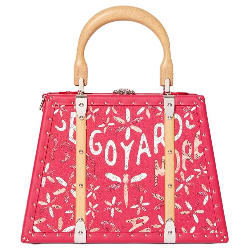 GOYARD Saigon Calfskin Hard Case Handbag Mini Women's Fuchsia