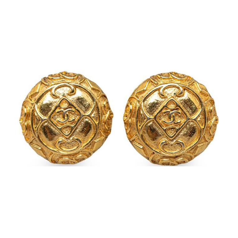 CHANEL 1990s Cc Clip on Earrings