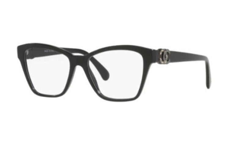 CHANEL - Square Eyeglass Frames Women's Black