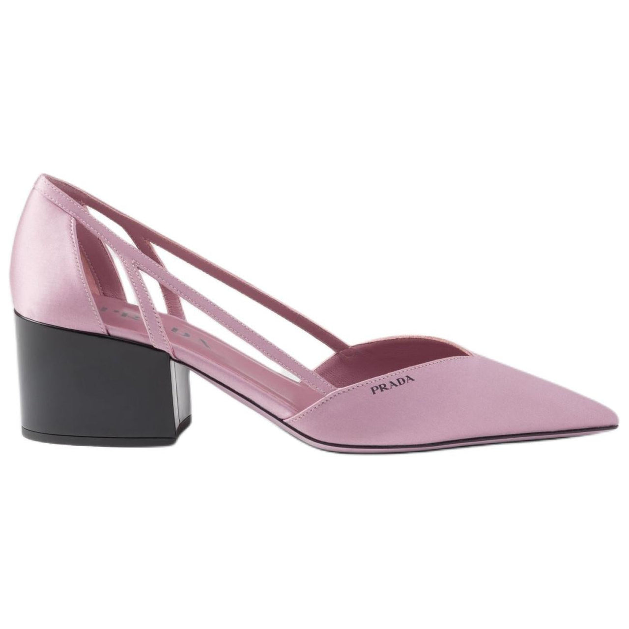 PRADA Chunky Heel High Heels 5.5cm Women's Pink