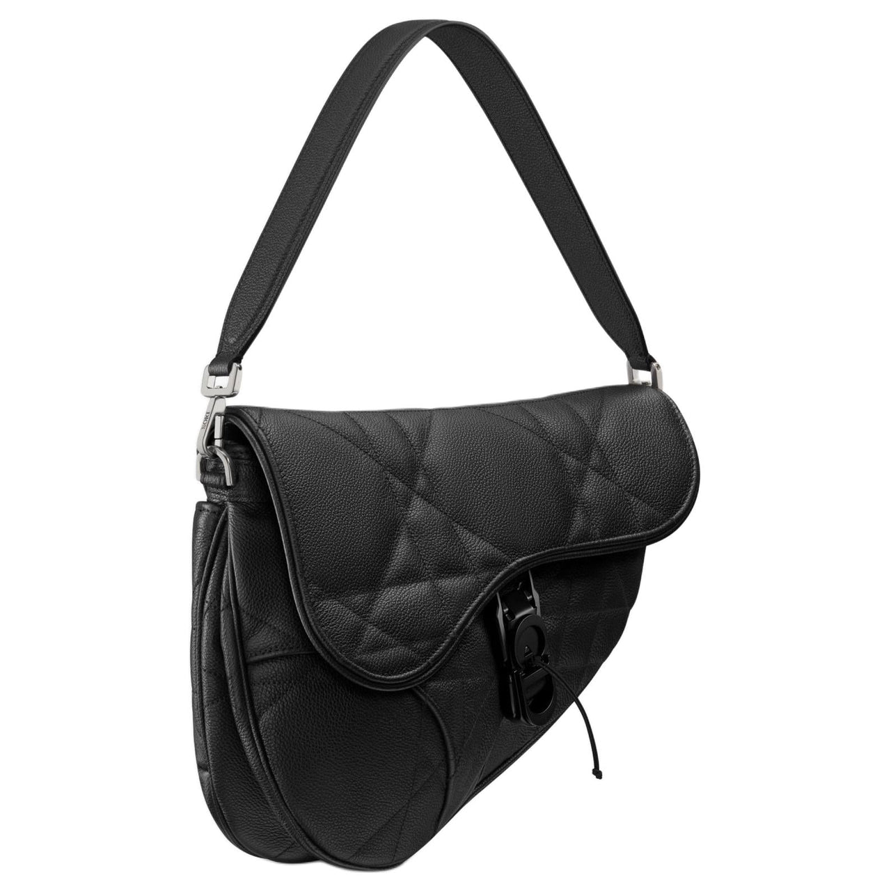 DIOR Saddle Calfskin Handbag, Shoulder Bag Men's Black