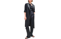 HERMES Coats Women's Black Blue