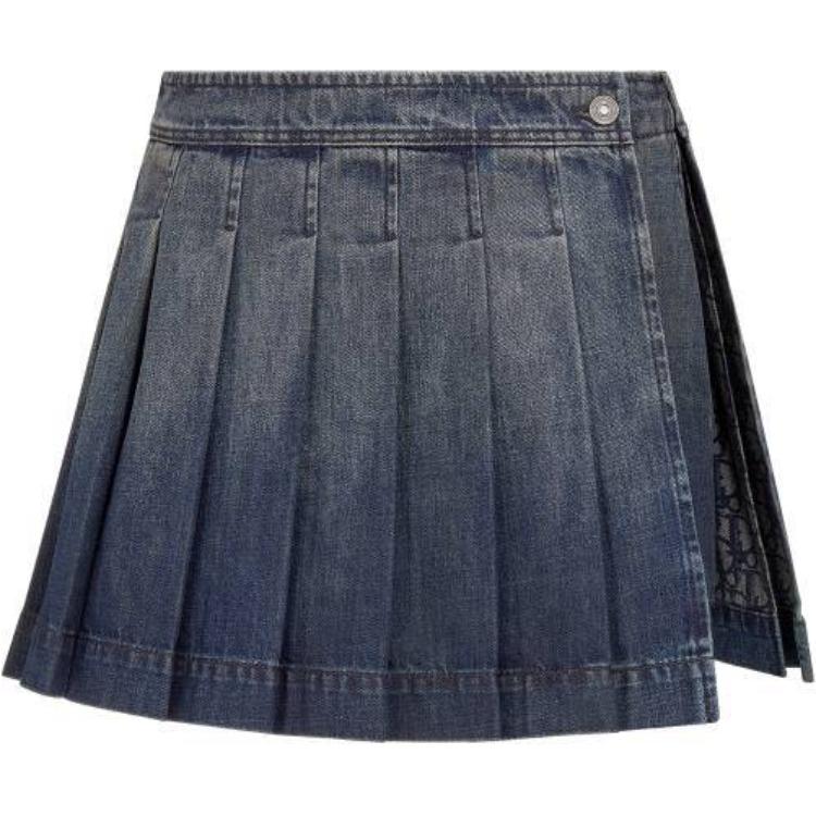DIOR Denim Short Skirts Women's Blue
