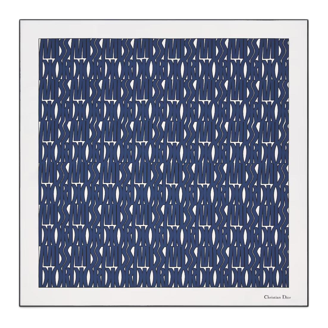 DIOR Silk Scarves Women's Marine Blue
