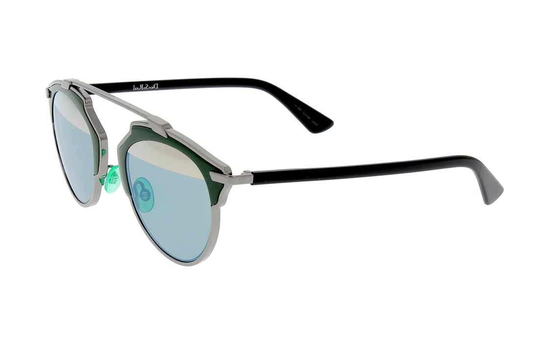 DIOR Acetate Metal Browline Sunglasses Women's Black