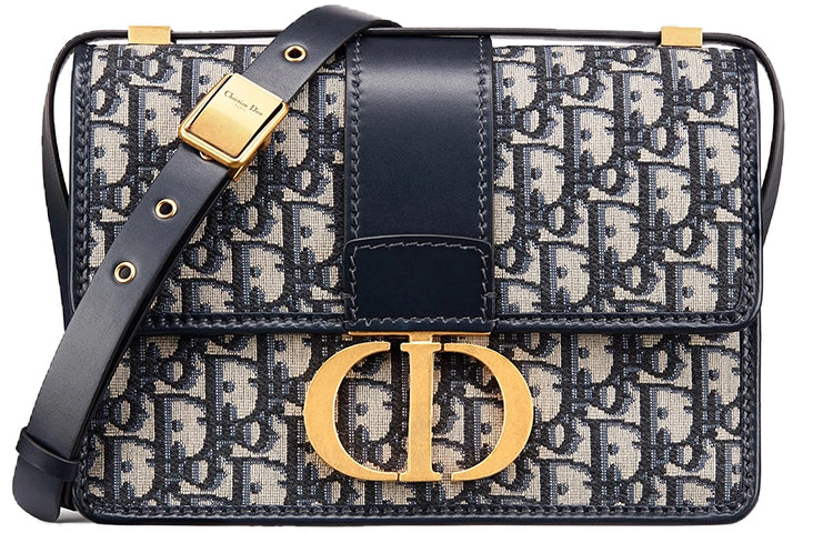 DIOR 30 Montaigne Bag Blue DIOR Oblique Jacquard