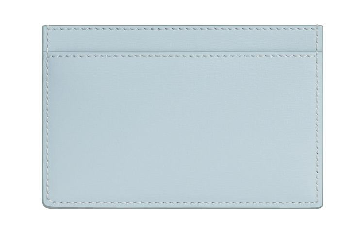 CELINE Cuir Triomphe Shiny Calfskin Card Holder Women's Ice Blue