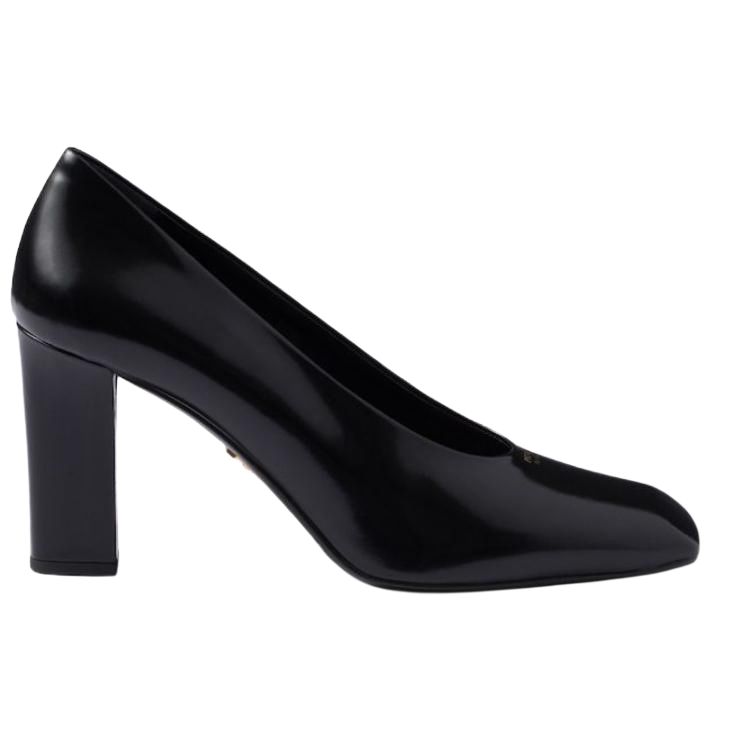 PRADA Chunky Heel High Heels 8.5cm Women's Black