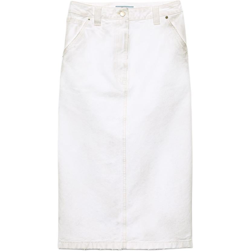 PRADA Casual Long Skirts Women's White