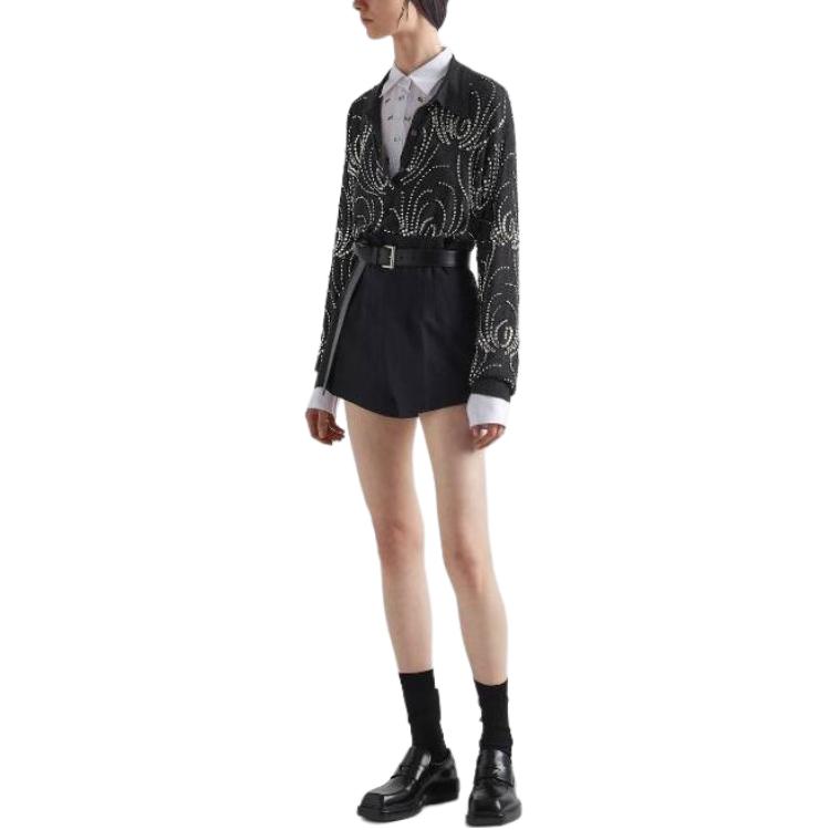 PRADA Embellished Polo Jumper