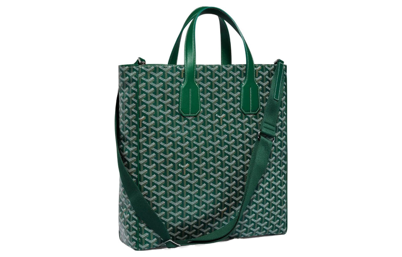 GOYARD Cow Leather Dog's Teeth Medium Size Bag Strap Unisex Green