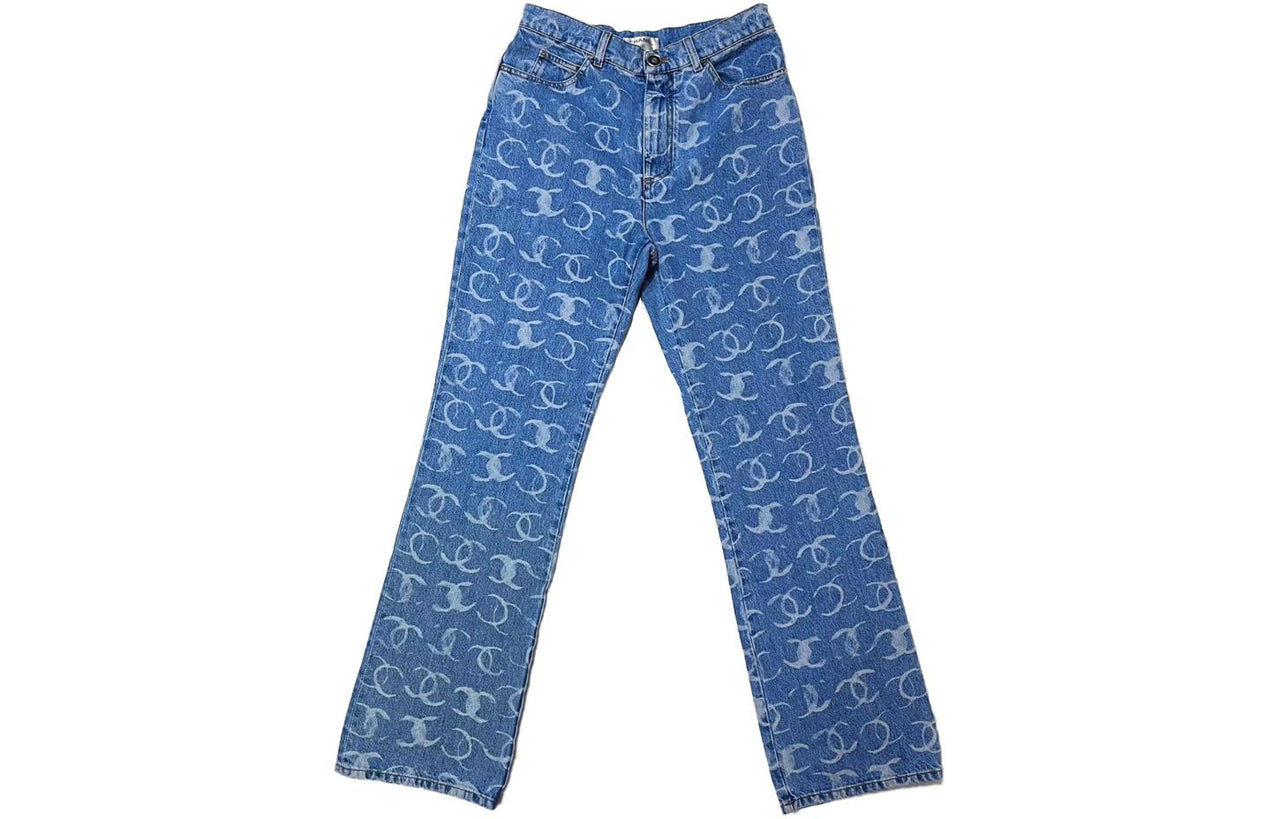 CHANEL FW23 Jeans Women's Light Blue