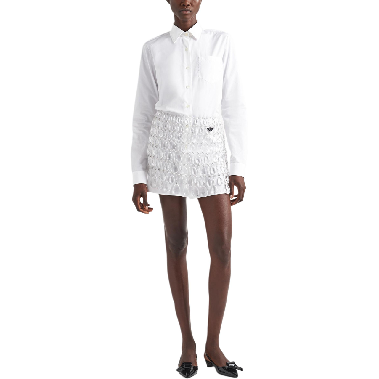 PRADA Casual Short Skirts Women's White