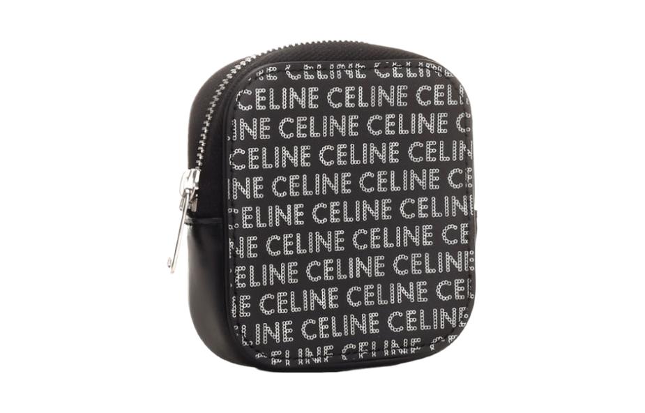 CELINE Cow Leather Wallet Men's Black