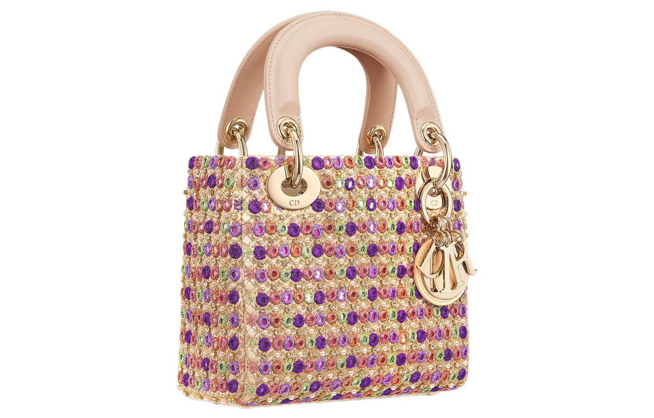 DIOR Lady Dior Satin Lady Dior Bag, Shoulder Bag, Crossbody Bag, Handbag Mini Women's Multicolor