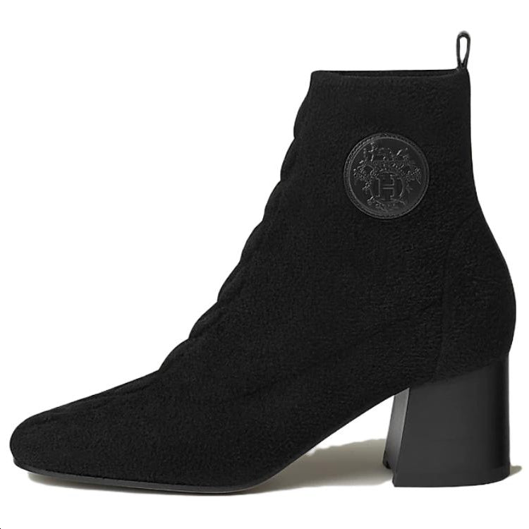 HERMES Jenna Ankle Boots 6cm Women's Black