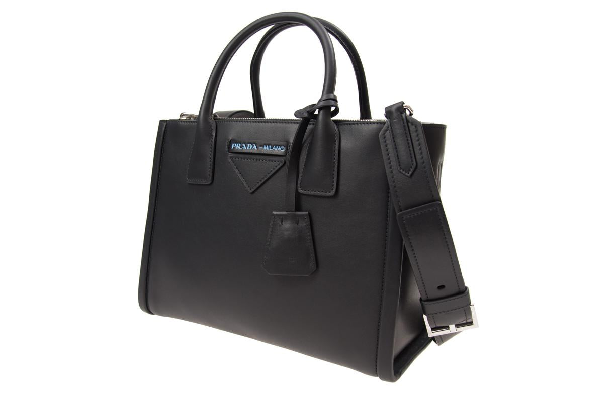 PRADA Calfskin Shoulder Bag Crossbody Bag Handbag Women's Black