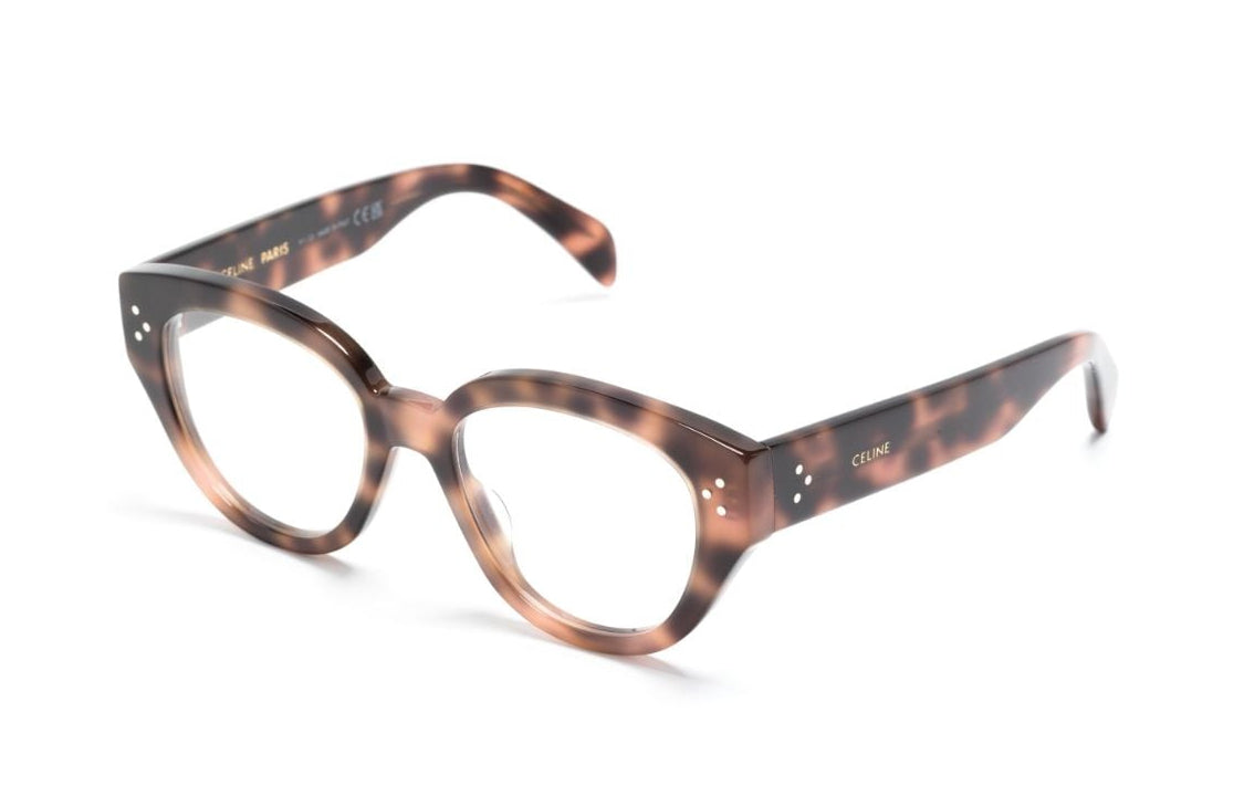 CELINE Acetate Irregular Shape Eyeglass Frames Women's Tortoiseshell