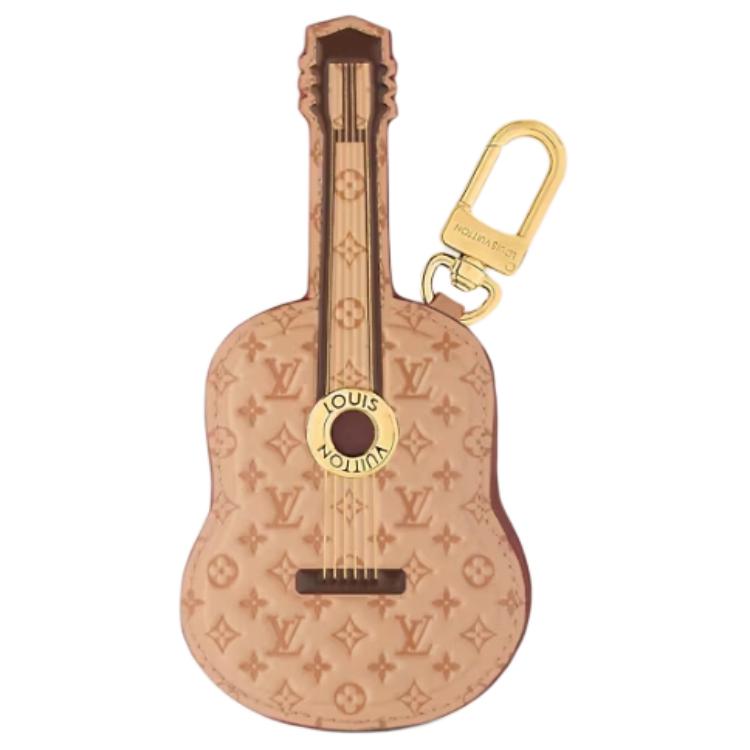 LOUIS VUITTON Leather Trim Charm Bag Accessory Women's Brown
