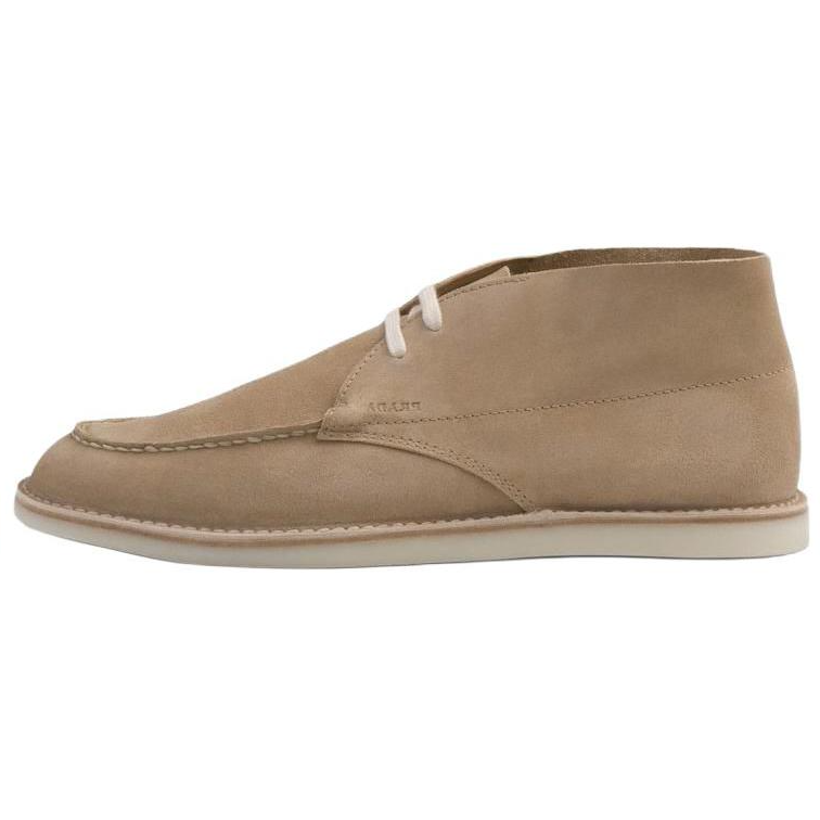 PRADA Delavé Ankle Boots Men's Light Brown