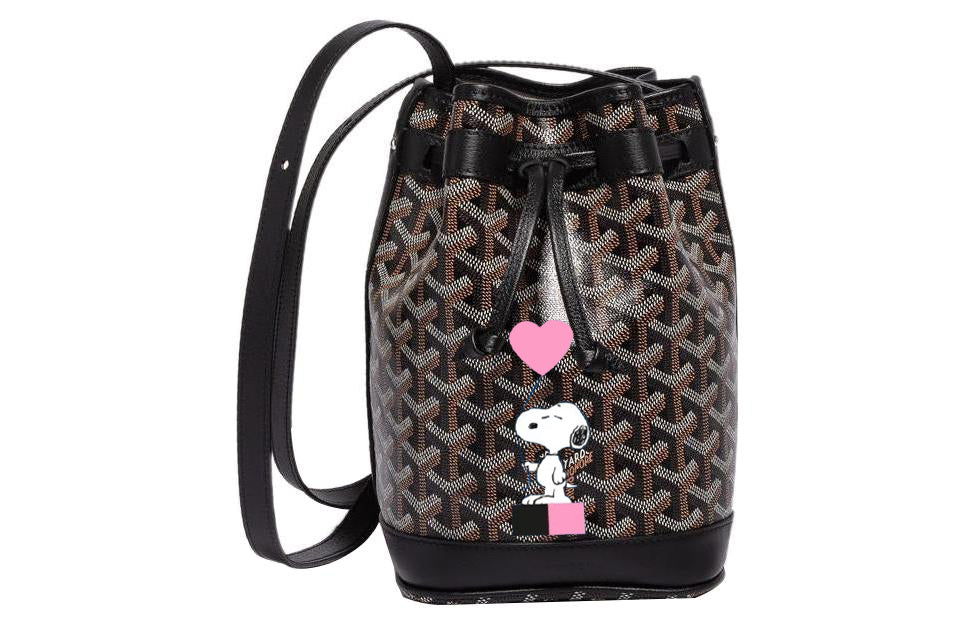 GOYARD Snoopy Co branded Petit Flot Canvas With Leather Bucket Bag, Shoulder Bag Women's