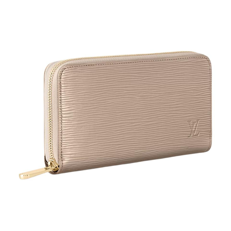 LOUIS VUITTON Zippy Cow Leather Wallet Women's Champagne