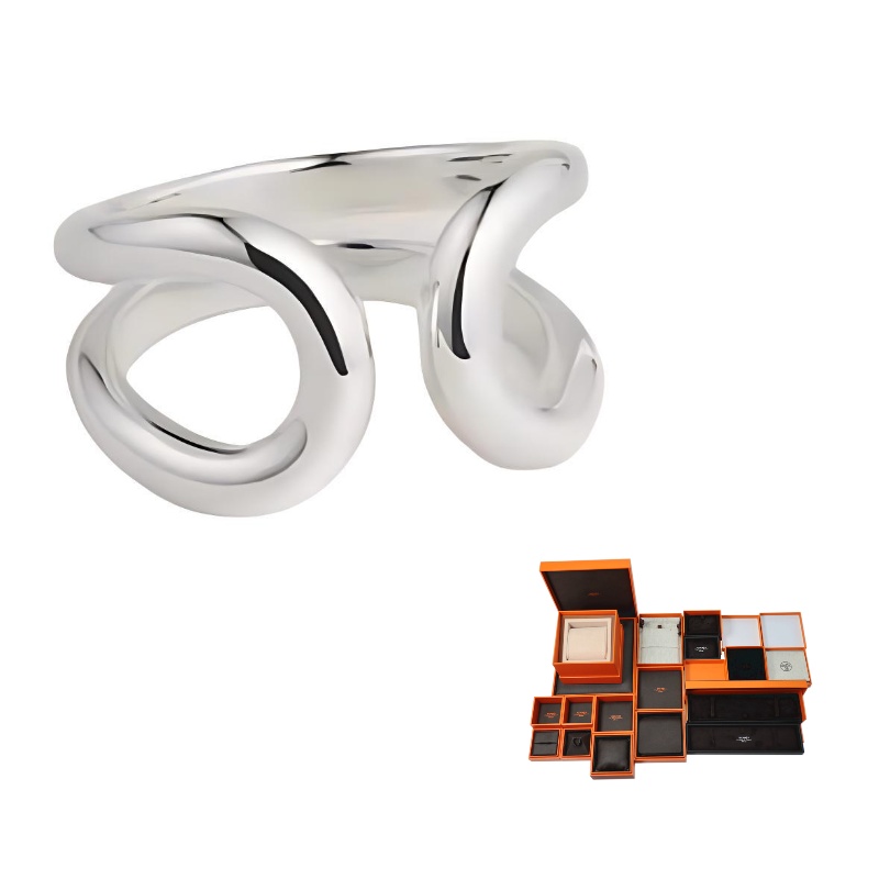 HERMES 925 Sterling Silver Rings Women's Silver