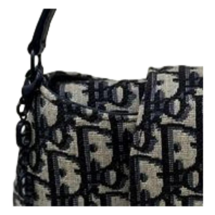 DIOR Jacquard Canvas Handbag Shoulder Bag Kids' Beige & Blue