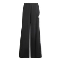 (WMNS) adidas 3-Stripes Loose French Terry Wide Leg Joggers Pants 'Black' IY7255