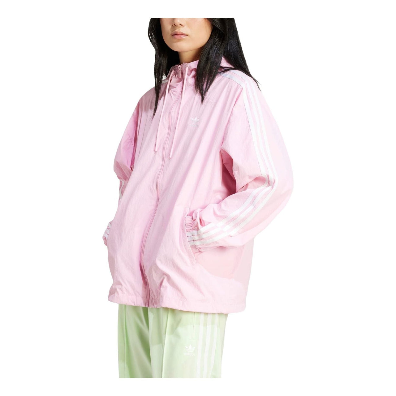 (WMNS) adidas 3-Stripes Windbreaker Jacket Asia Sizing 'True Pink' IR8098