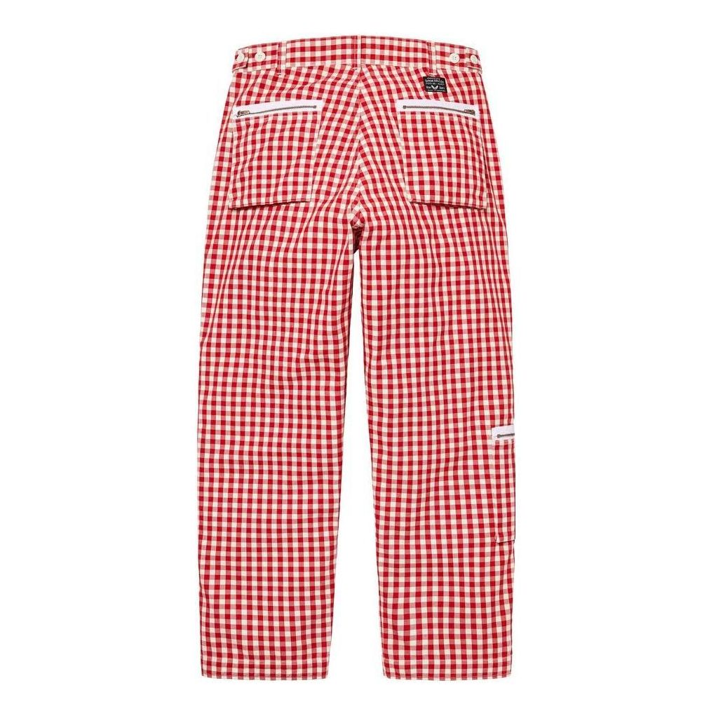 Supreme Gingham Flight Pants 'Red White' SUP-SS23-168