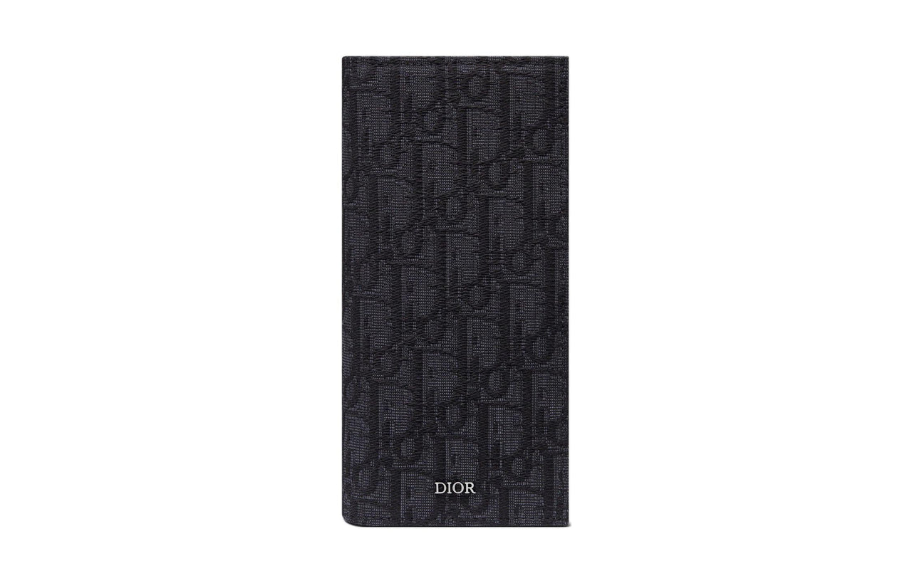 DIOR Embroidery Wallet Men's Black