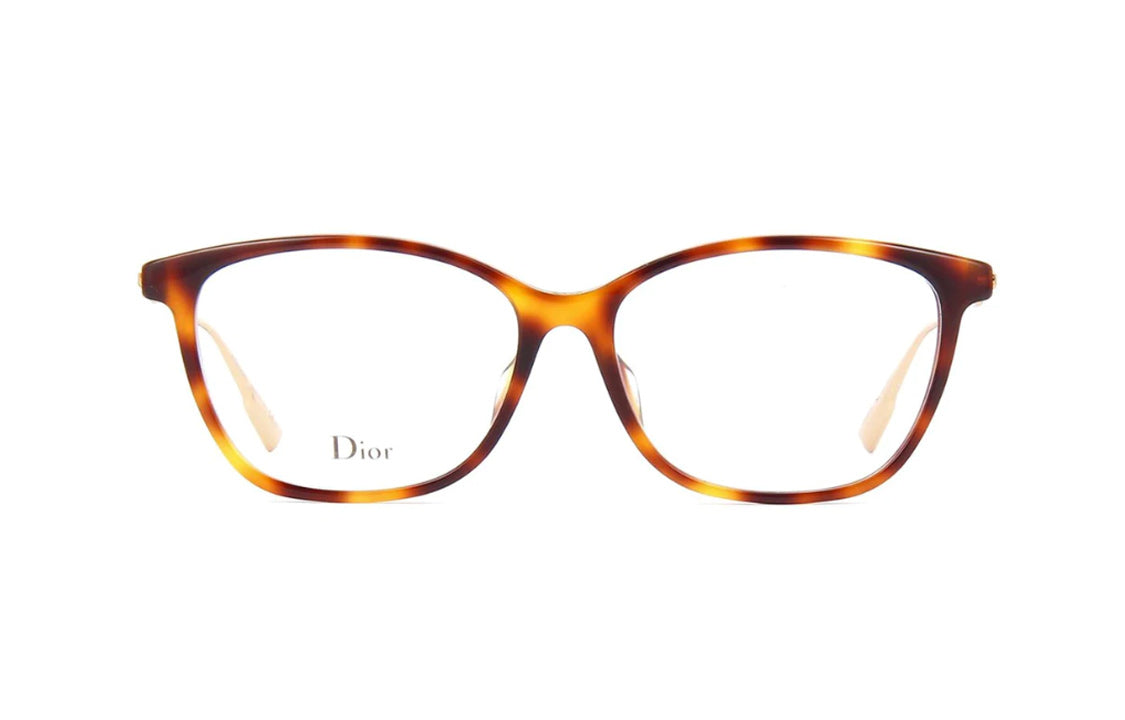 DIOR Acetate Irregular Shape Eyeglass Frames Unisex Brown